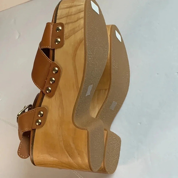 Steve Madden Platform Heel Wooden Studded New - Picture 9 of 10